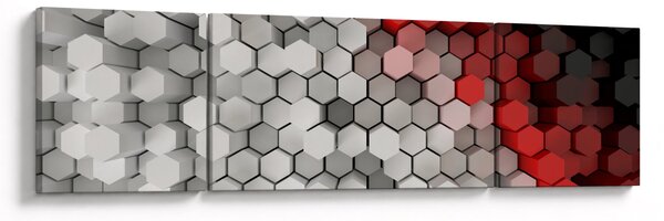 Obraz - 3D hexagony (170x50 cm)