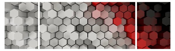 Obraz - 3D hexagony (170x50 cm)