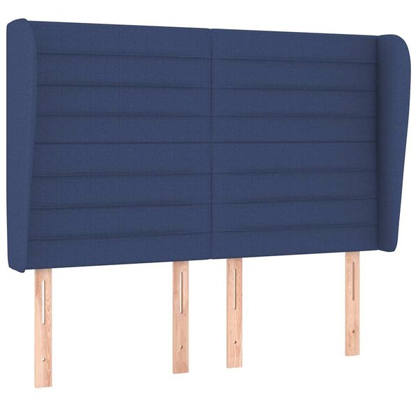 Čelo postele typu ušák modré 147x23x118/128 cm textil 3118100