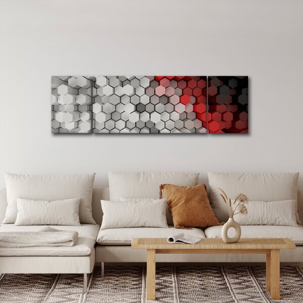 Obraz - 3D hexagony (170x50 cm)
