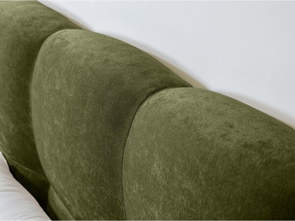 Zelená čalouněná dvoulůžková postel s roštem 160x200 cm Kumo – Bobochic Paris
