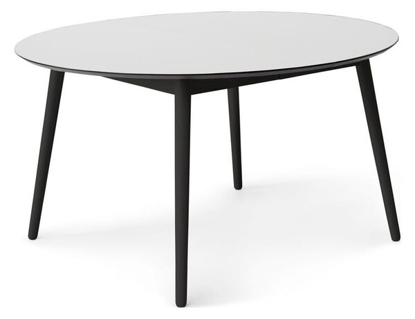 Kulatý rozkládací jídelní stůl s bílou deskou a přídavnou deskou ø 135 cm Meza – Hammel Furniture