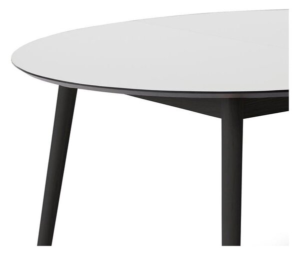 Kulatý rozkládací jídelní stůl s bílou deskou a přídavnou deskou ø 135 cm Meza – Hammel Furniture
