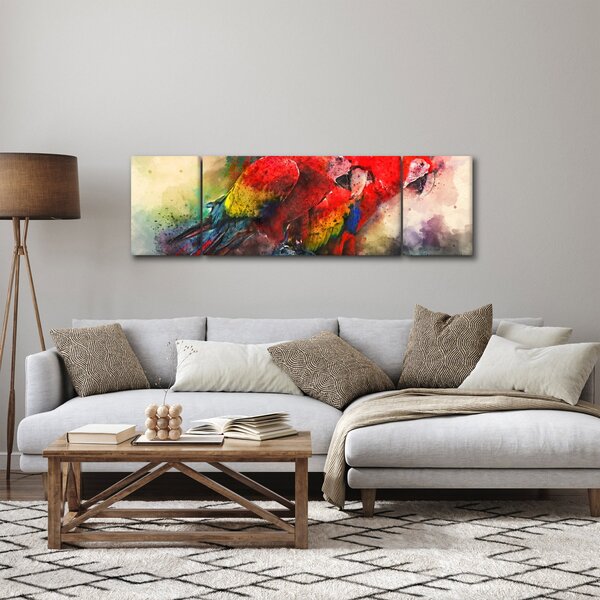 Obraz červených papoušků ara (170x50 cm)