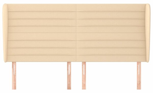 Čelo postele typu ušák krémové 183x23x118/128 cm textil 3118115
