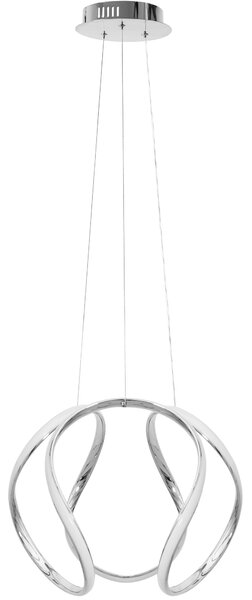 Toolight Toolight, LED závěsné stropní svítidlo 60W + dálkové ovládání APP385-CP, chromová, OSW-06901