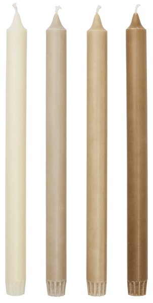 Svíčky Pure Faded 30 cm – set 4 ks