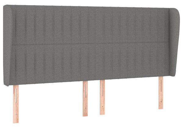 Box spring postel s matrací tmavě šedá 200x200 cm textil 3128710