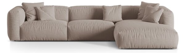 Béžová modulární rohová pohovka (pravý roh) Martina – Micadoni Home