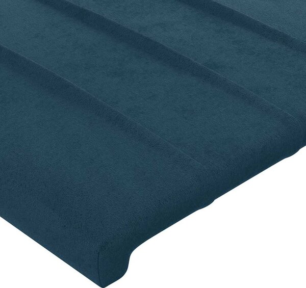 Čelo postele typu ušák tmavě modrá 147x23x118/128 cm samet 3118246