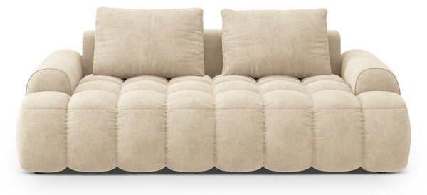 Béžová sametová pohovka 200 cm Linz – Cosmopolitan Design
