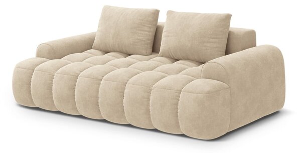Béžová sametová pohovka 200 cm Linz – Cosmopolitan Design