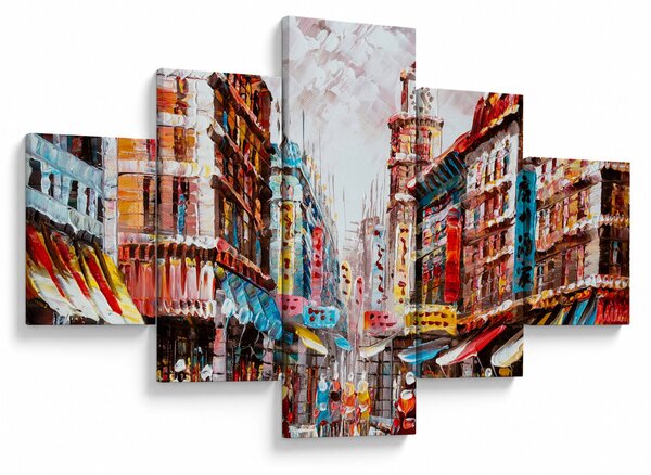 Obraz - Hong Kong, olejomalba (125x70 cm)