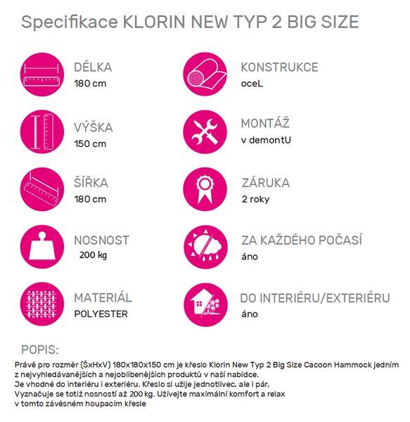 KONDELA Závěsné houpací křeslo, šedohnědá TAUPE, KLORIN NEW TYP 2 BIG SIZE CACOON HAMMOCK