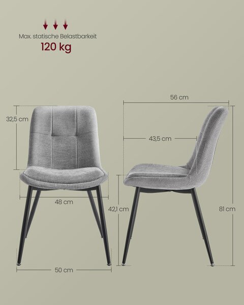Sada 2 jídelních židlí KDC151G01
