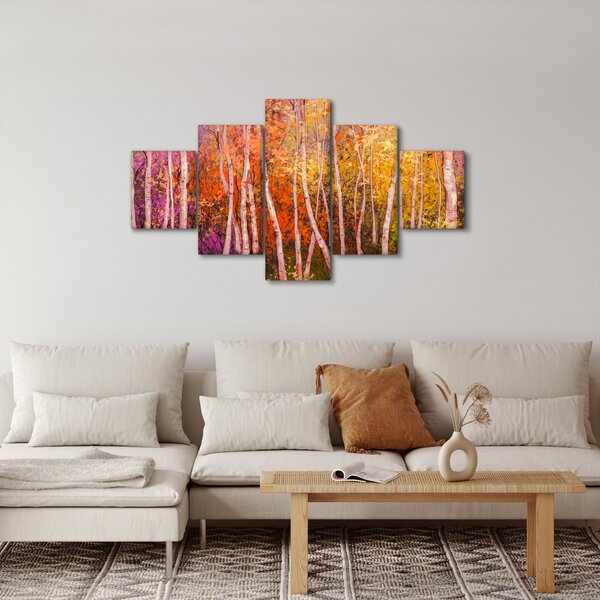 Obraz barevného lesa (125x70 cm)