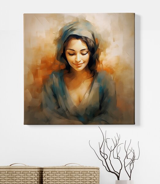 Obraz na plátně - Meditace, abstrakce, žena, vnitřní spokojenost FeelHappy.cz Rozměr (Šířka/Výška): 60 x 60 cm