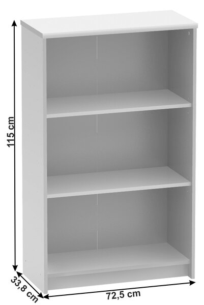 Nízký regál Hansa 2 NEW 03 (bílá)