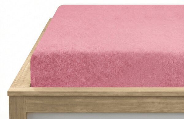 Froté prostěradlo EXCLUSIVE růžové 90 x 200 cm