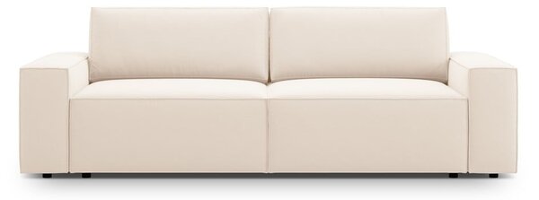 Béžová sametová rozkládací/s úložným prostorem pohovka 247 cm Jodie – Micadoni