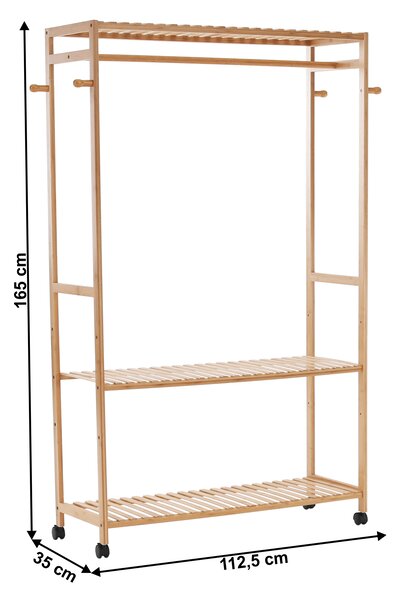 Šatníkový organizér Deneuve (přírodní bambus)