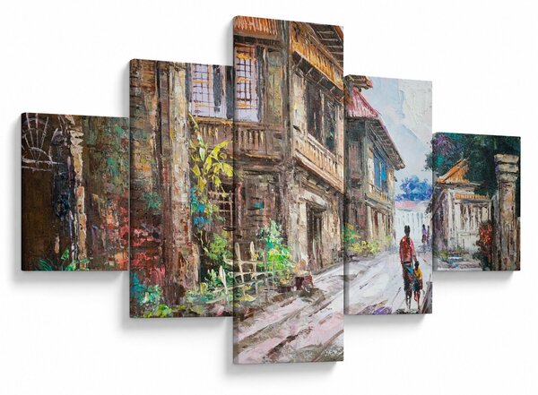 Obraz Filipínské vesnice, Asie (125x70 cm)