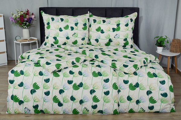 Povlecení mikro BASIC TULIPA mlécné 140x200 cm kvetiny