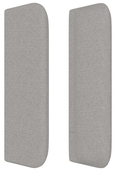Čelo postele typu ušák světle šedé 83x16x78/88 cm textil 3118742