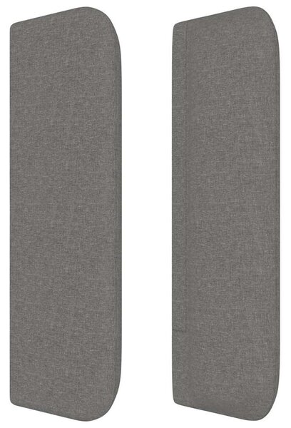 Čelo postele typu ušák tmavě šedé 83x16x78/88 cm textil 3118463