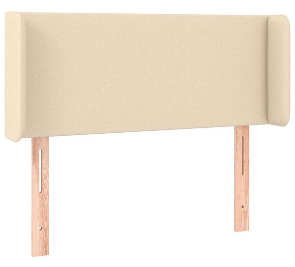 Čelo postele typu ušák krémové 83 x 16 x 78/88 cm textil 3118467
