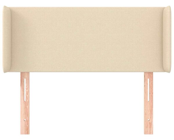 Čelo postele typu ušák krémové 83 x 16 x 78/88 cm textil 3118467