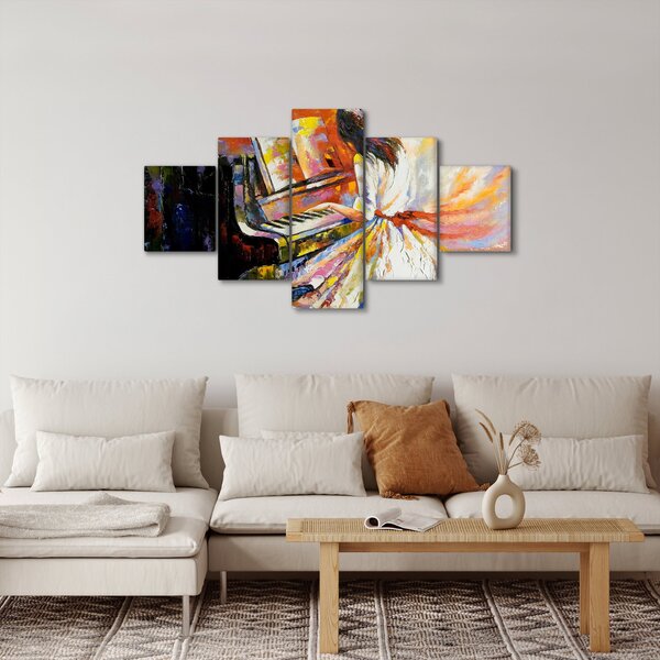 Obraz - Žena hrající na piáno (125x70 cm)