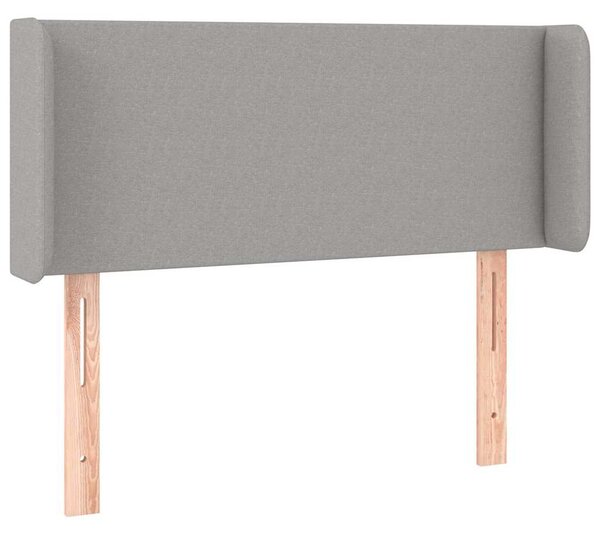 Čelo postele typu ušák světle šedé 83x16x78/88 cm textil 3118462