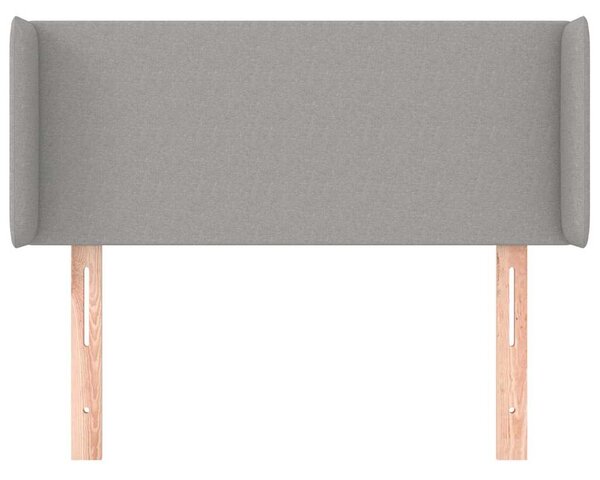Čelo postele typu ušák světle šedé 83x16x78/88 cm textil 3118462