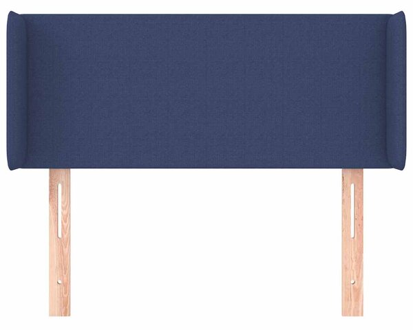 Čelo postele typu ušák modré 83 x 16 x 78/88 cm textil 3118468