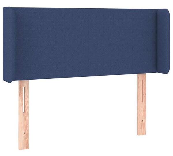Čelo postele typu ušák modré 83 x 16 x 78/88 cm textil 3118468