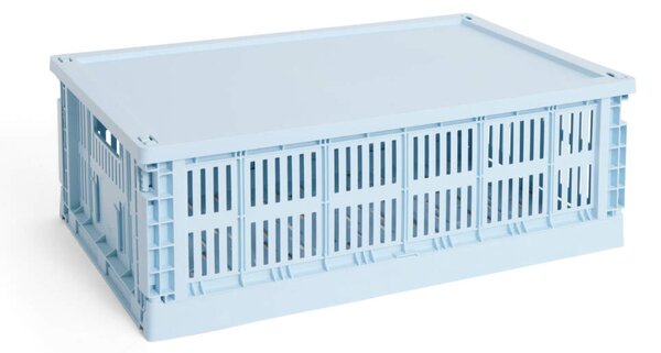HAY Plastové víko Colour Crate Large, soft blue