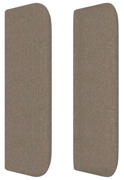 Čelo postele typu ušák taupe 83 x 16 x 78/88 cm textil 3119082