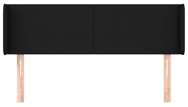 Čelo postele typu ušák černé 147x16x78/88 cm textil 3118488