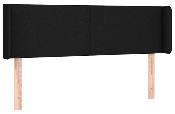 Čelo postele typu ušák černé 147x16x78/88 cm textil 3118488