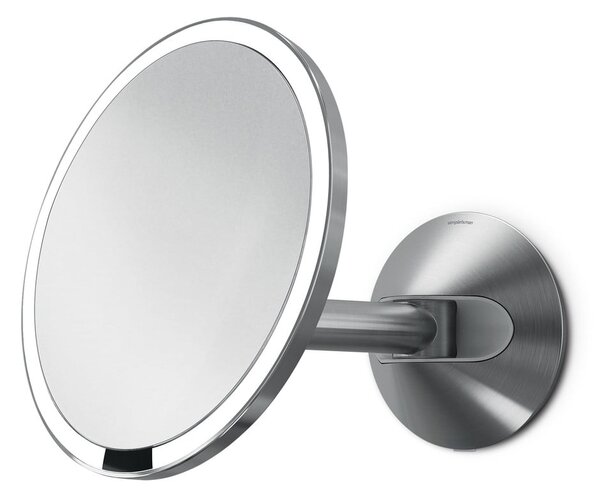 Nástěnné kosmetické zvětšovací zrcadlo s osvětlením (5x) ø 20 cm Sensor – simplehuman