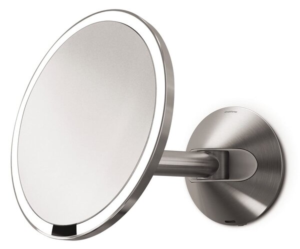 Nástěnné kosmetické zvětšovací zrcadlo s osvětlením (5x) ø 20 cm Sensor – simplehuman
