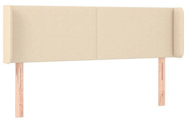Čelo postele typu ušák krémové 147 x 16 x 78/88 cm textil 3118491