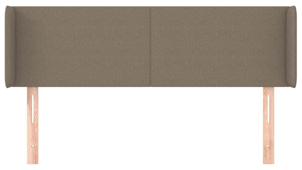 Čelo postele typu ušák taupe 147 x 16 x 78/88 cm textil 3118490