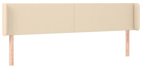 Čelo postele typu ušák krémové 203 x 16 x 78/88 cm textil 3118515