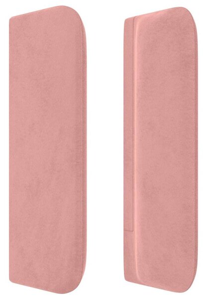 Čelo postele typu ušák růžová 83 x 16 x 78/88 cm samet 3118523