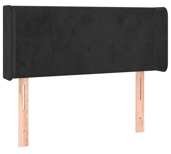 Čelo postele typu ušák černé 83 x 16 x 78/88 cm samet 3118520