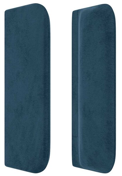 Čelo postele typu ušák tmavě modrá 83 x 16 x 78/88 cm samet 3119236