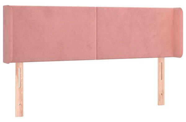 Čelo postele typu ušák růžová 147x16x78/88 cm samet 3118541