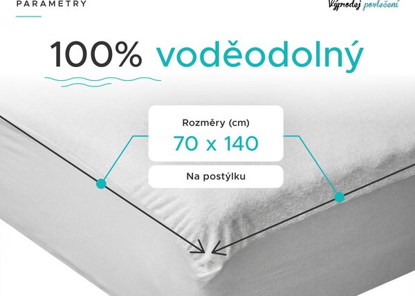 Nepropustný froté chránič matrace GUARD 70 x 140 cm